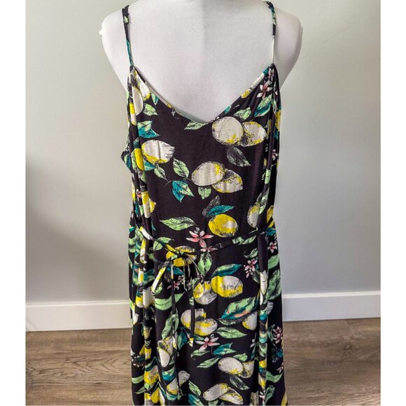 Xhilaration Black Lemon Strappy Midi Dress - NWT! - Picture 2 of 8